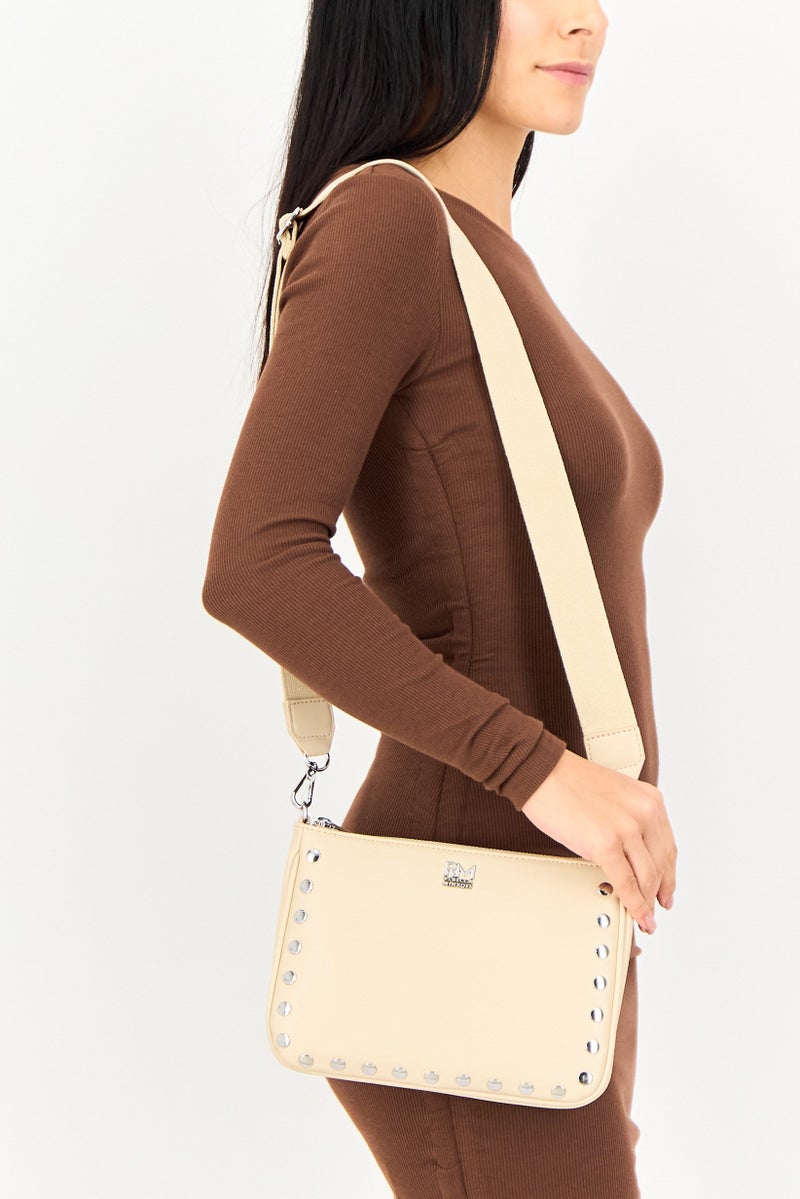 Rebecca Minkoff Women Brand Logo Cross Body Bag, Stone - Image 2